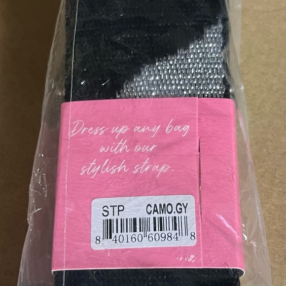 NWT Jen & Company GRAY Camouflage Adjustable Guitar Strap - Picture 2 of 2